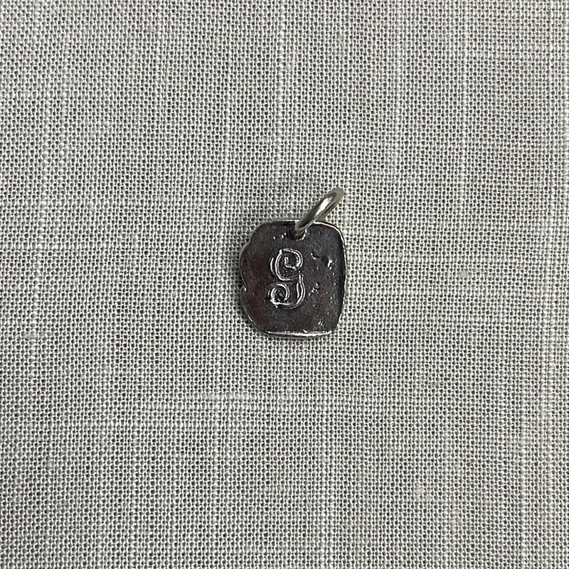 Waxing Poetic Baby Insignia Initial Charm- Silver