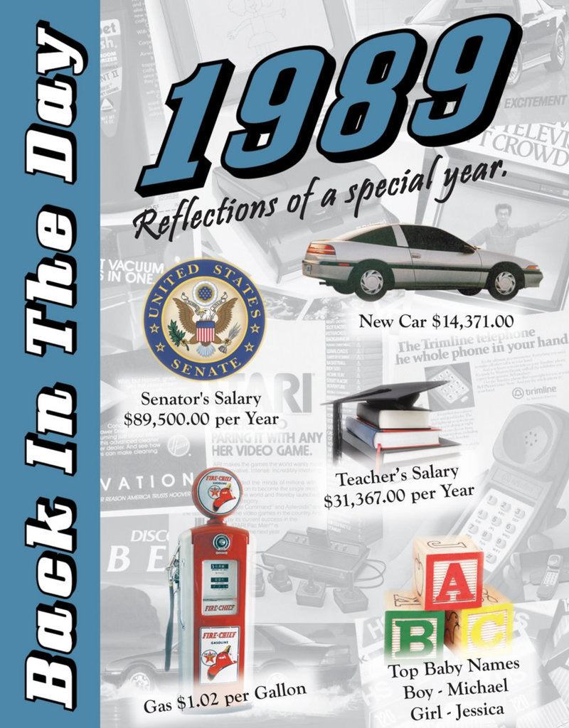 Back in the Day Year Almanac (1980’s)- 24 page greeting card/Booklet with Envelope