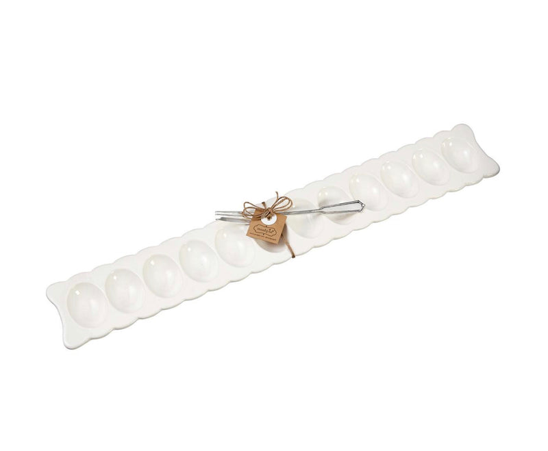 Mud Pie Deviled Egg Long Tray Set