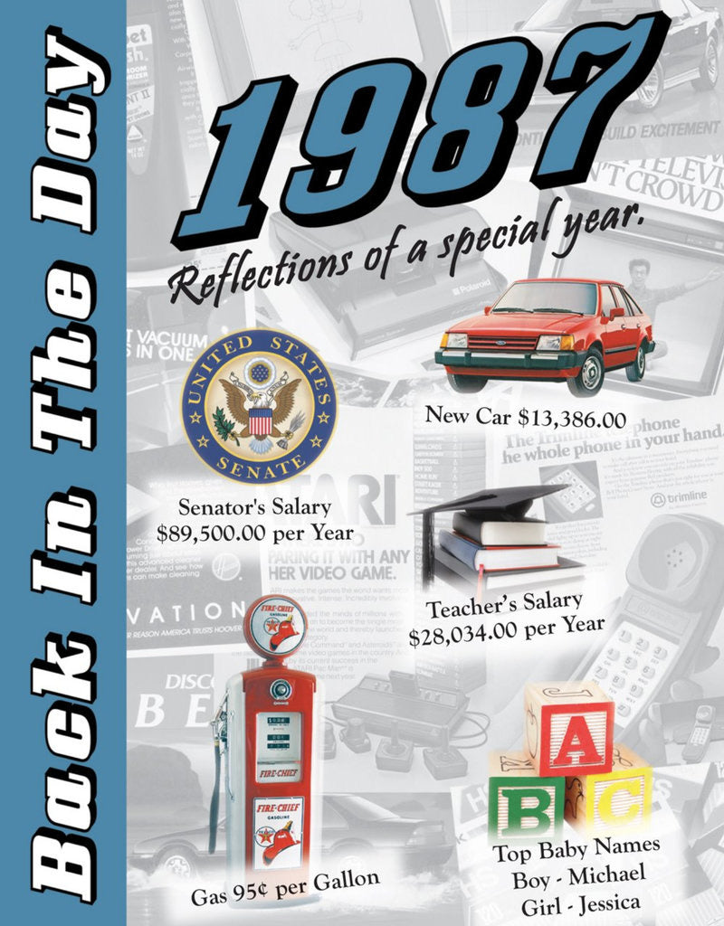 Back in the Day Year Almanac (1980’s)- 24 page greeting card/Booklet with Envelope