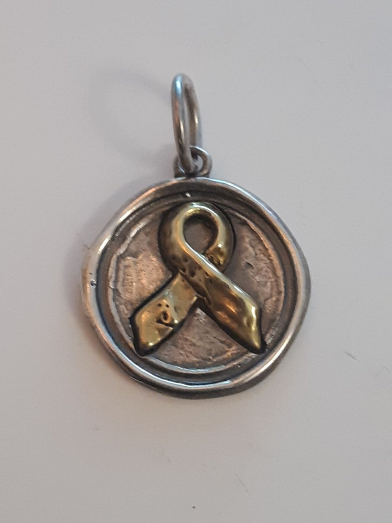 Waxing Poetic Awareness Ribbon Camp Charm