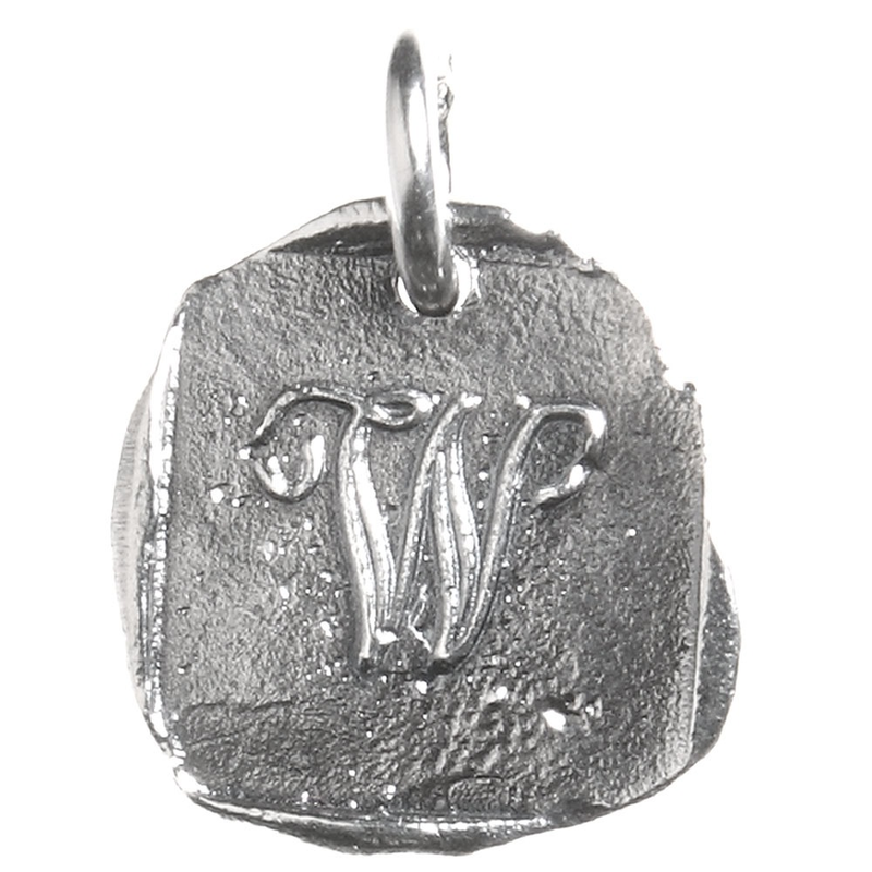 Waxing Poetic Baby Insignia Initial Charm- Silver