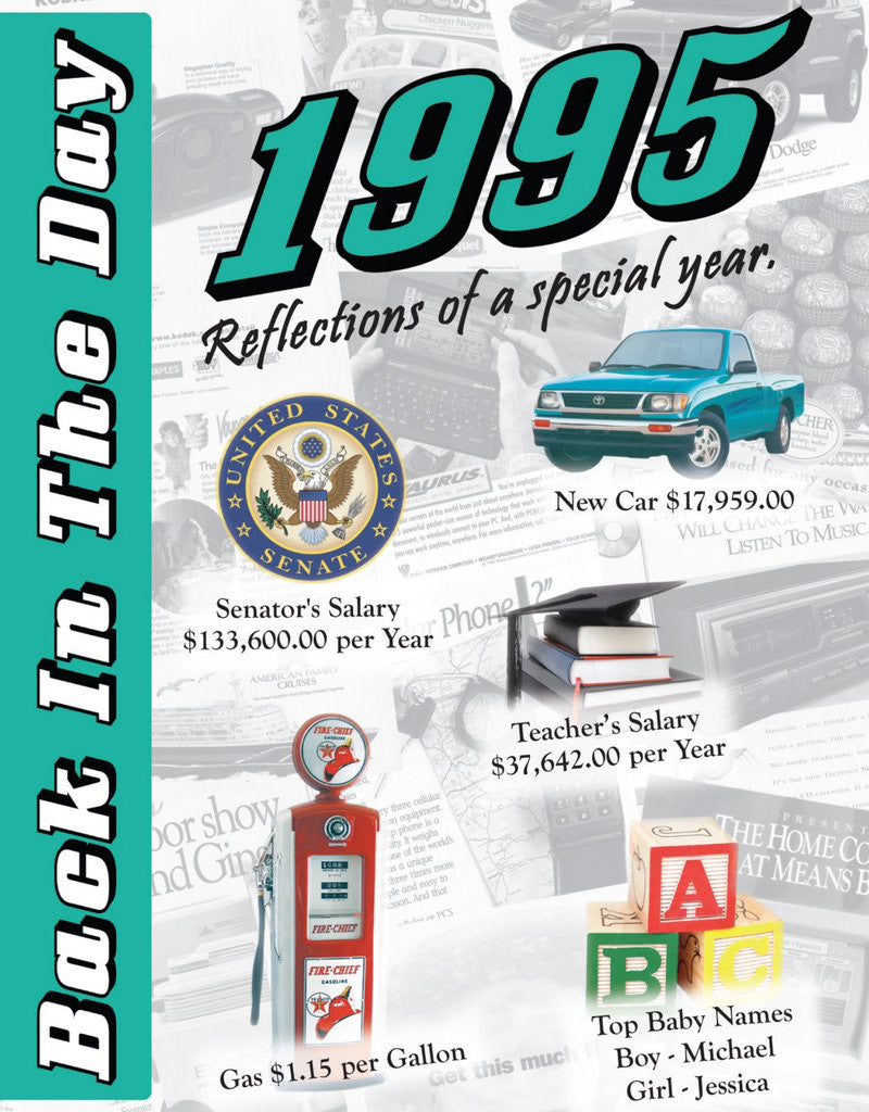Back in the Day Year Almanac (1990’s) - 24 page greeting card/Booklet with Envelope