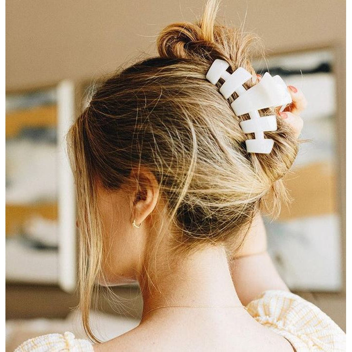TELETIES - Classic Coconut White Hair Clip - Assorted Sizes
