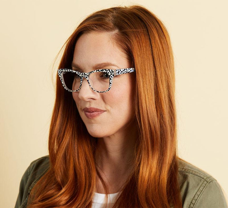 Peepers Readers - Orchid Island - White/Leopard Floral (with Blue Light Focus™ Eyewear Lenses)