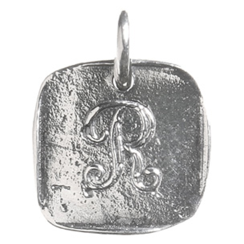 Waxing Poetic Baby Insignia Initial Charm- Silver