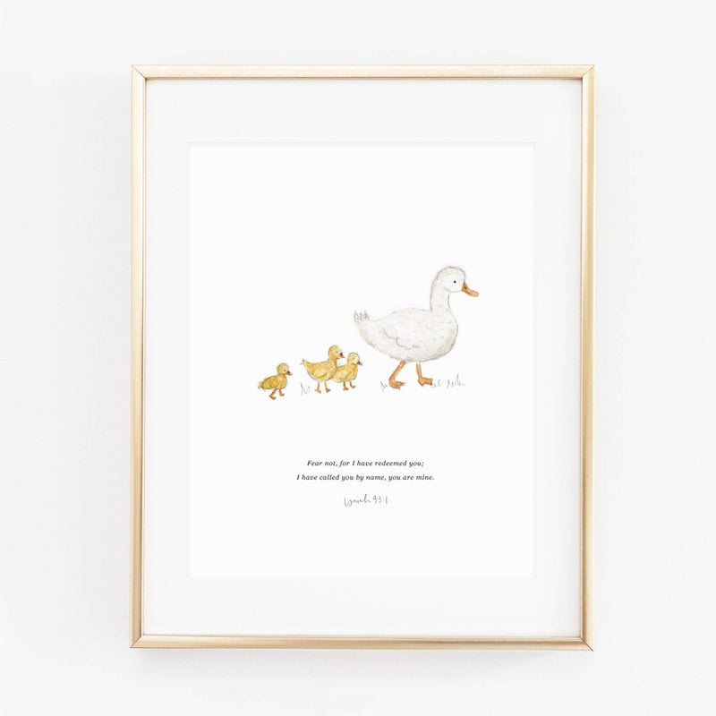 emily lex studio - Isaiah 43:1 mama + baby ducks scripture print