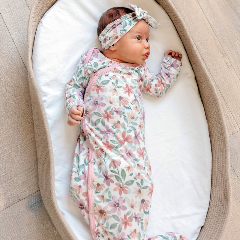 Copper Pearl - Newborn Knotted Gown - Natalie