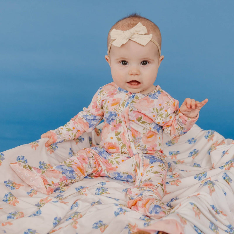 Copper Pearl - Bamboo Zip-Up Footie Pajama - Penelope