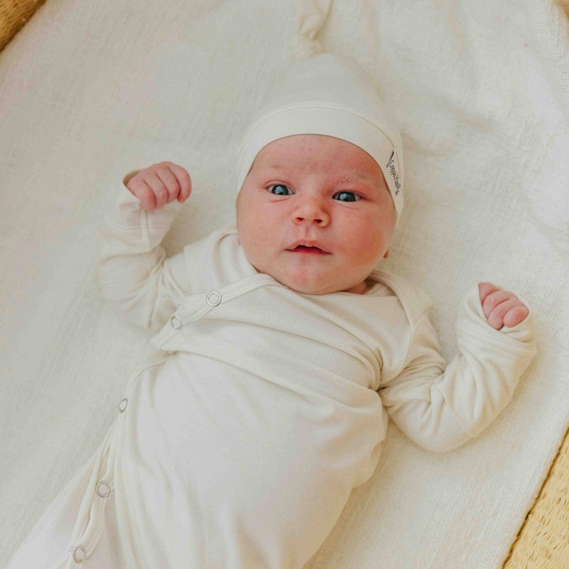 Copper Pearl - Newborn Knotted Gown - Cru