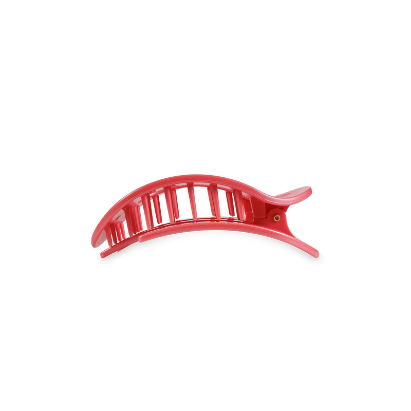 TELETIES - Round Flat Hair Clip | Small | Calming Coral