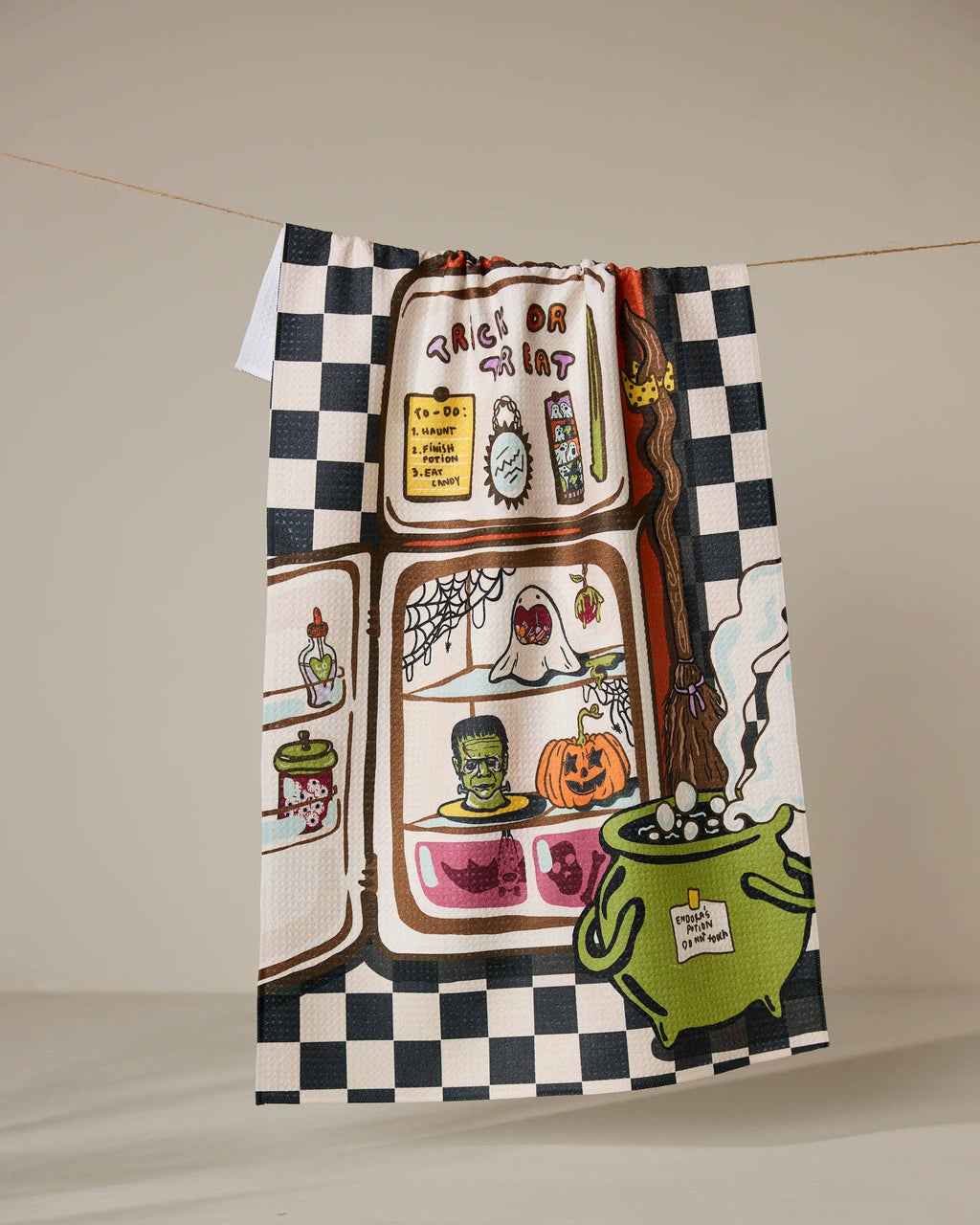 Geometry - Spooky Roommates Tea Towel
