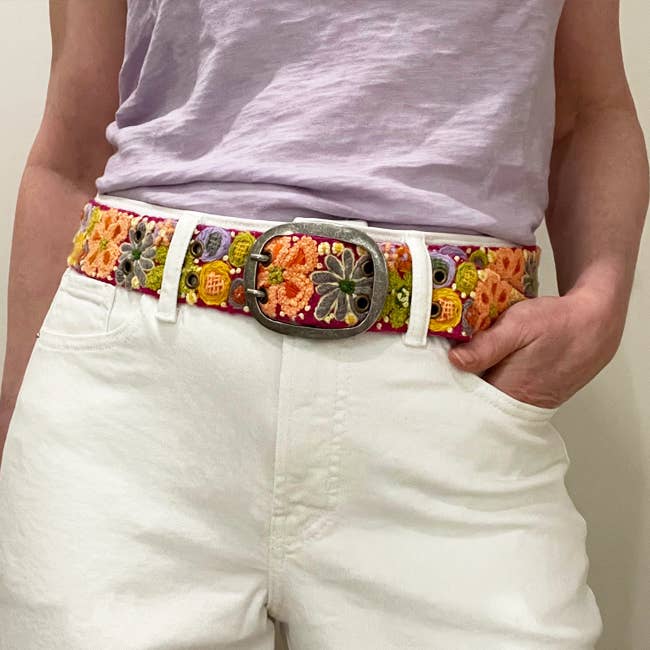 Jenny Krauss - Wildflowers Embroidered Wool Belt