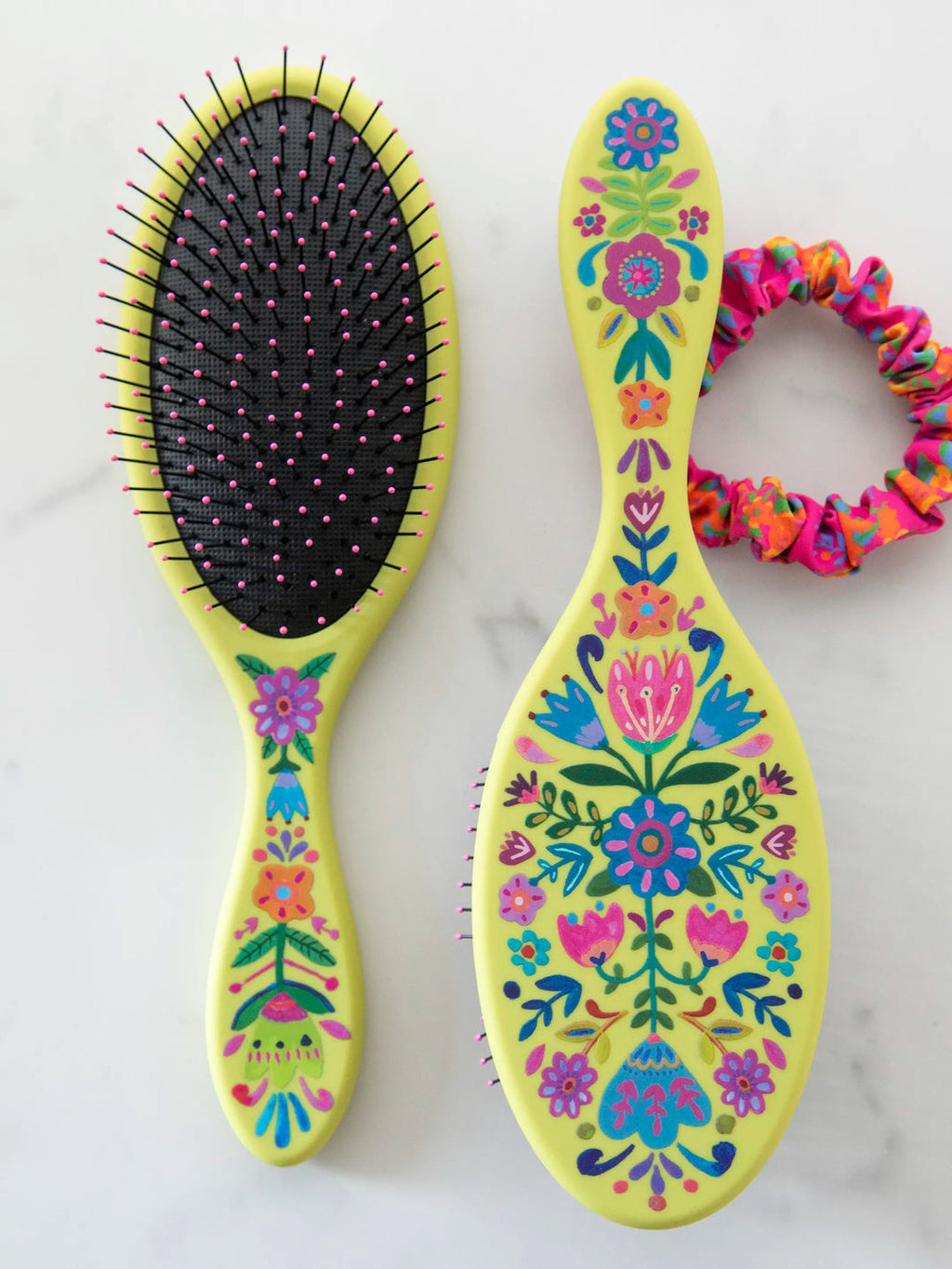 Natural Life Wet / Dry Detangling Hairbrush - Chartreuse