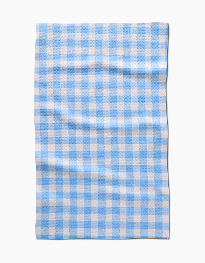 Geometry - Angelic Sky Gingham Tea Towel