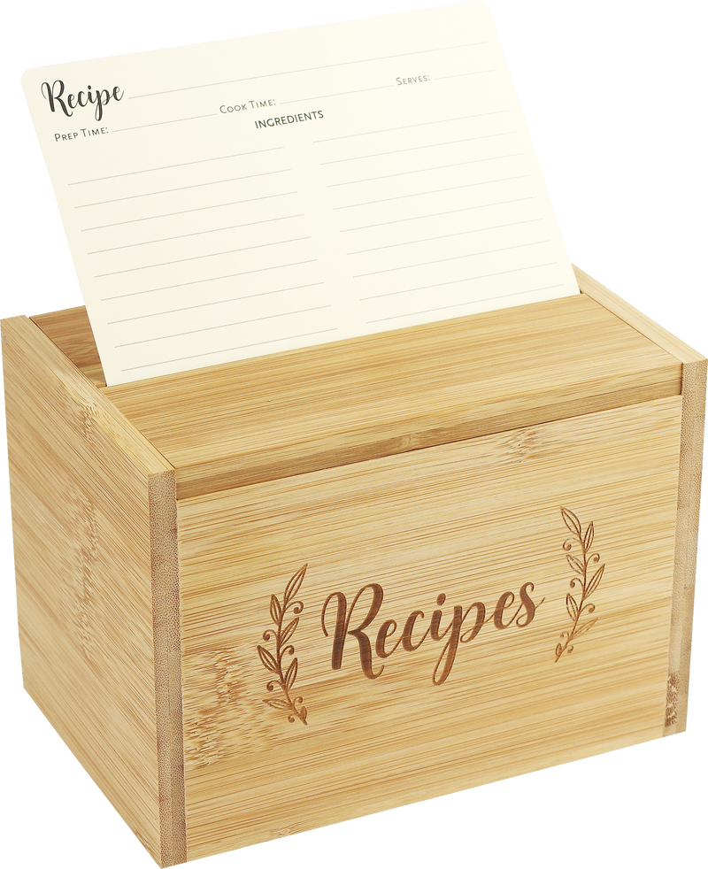 Peter Pauper Press - Bamboo Recipe Box Set