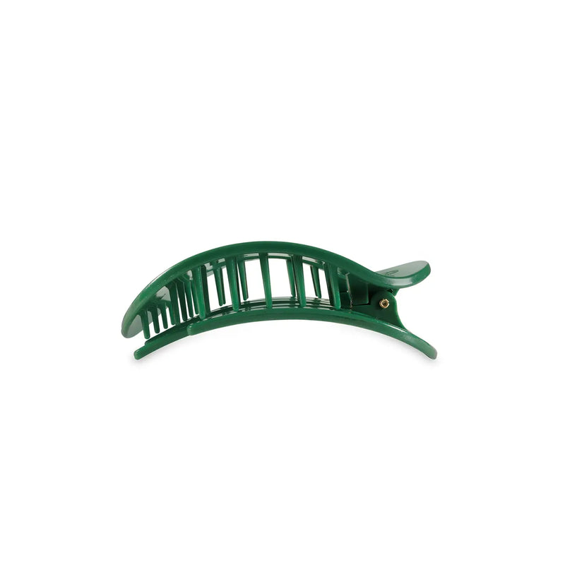 TELETIES - Mistletoe Green Flat Round Hair Clip - Assorted Sizes