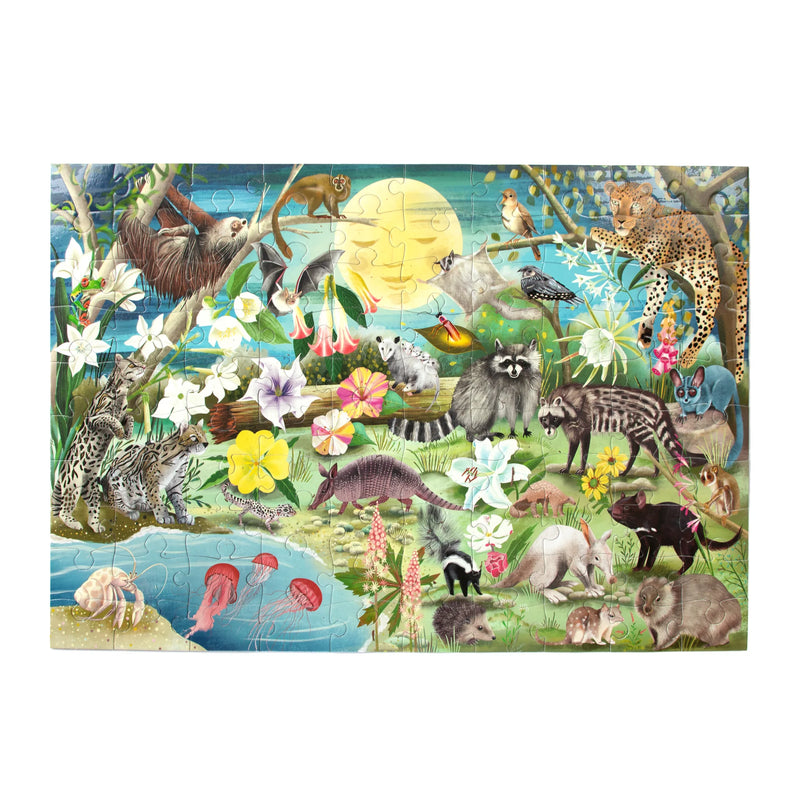 eeBoo - Love of Nocturnal Life 100 Piece Puzzle