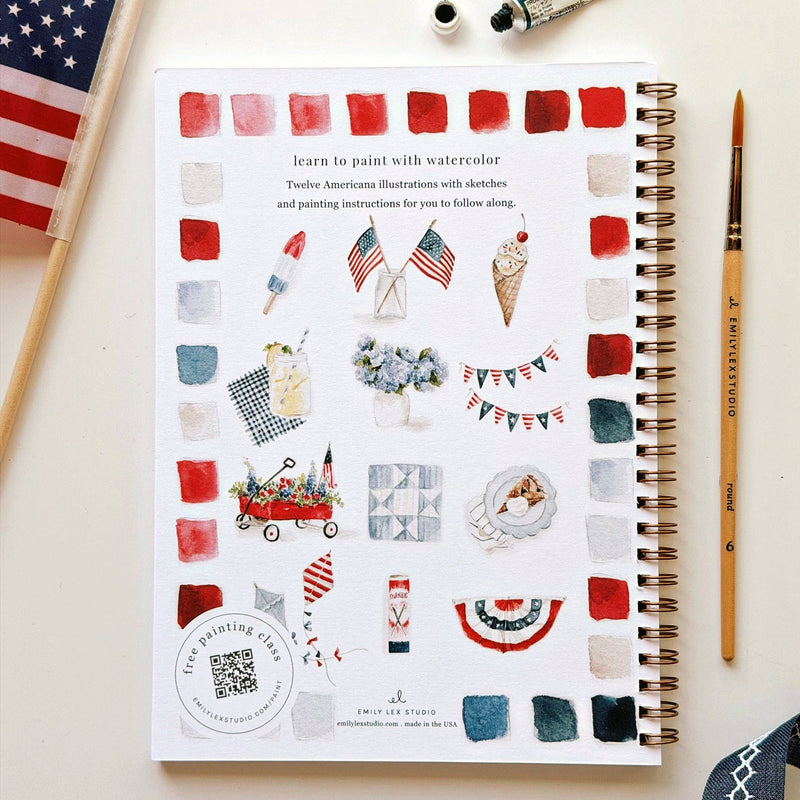 emily lex studio - Americana watercolor workbook