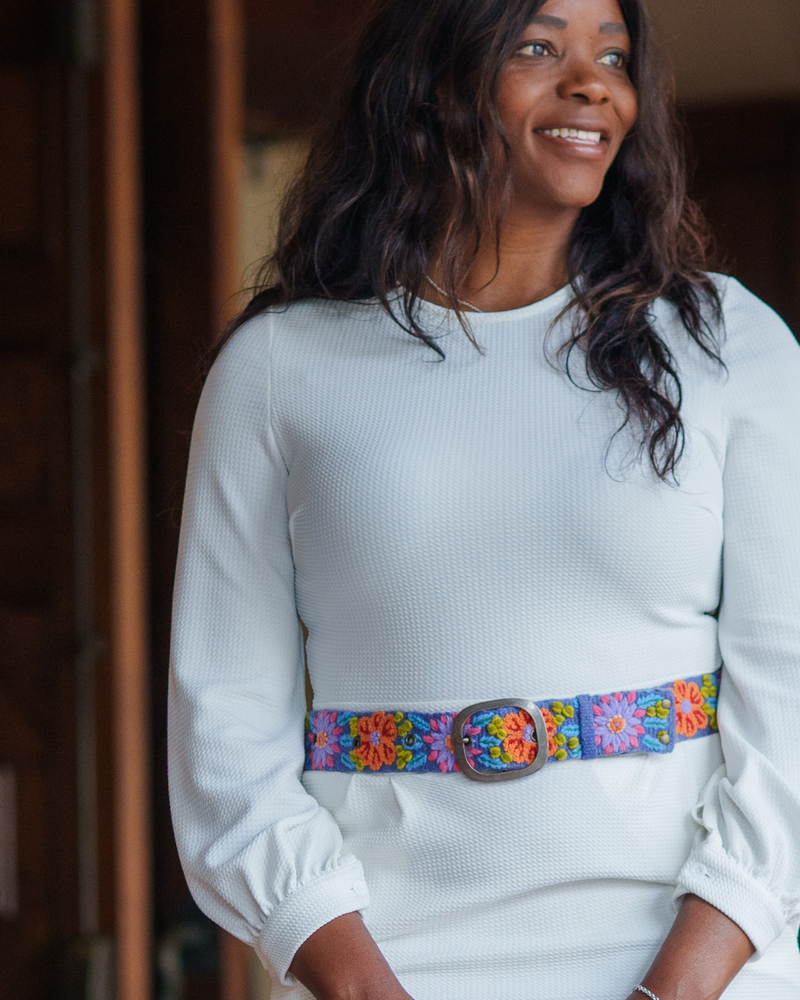 Jenny Krauss - Prairie Flowers Embroidered Wool Belt