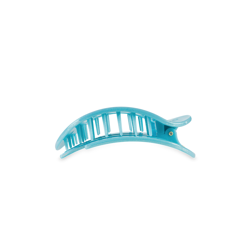TELETIES - Round Flat Hair Clip | Small | Blue Seas