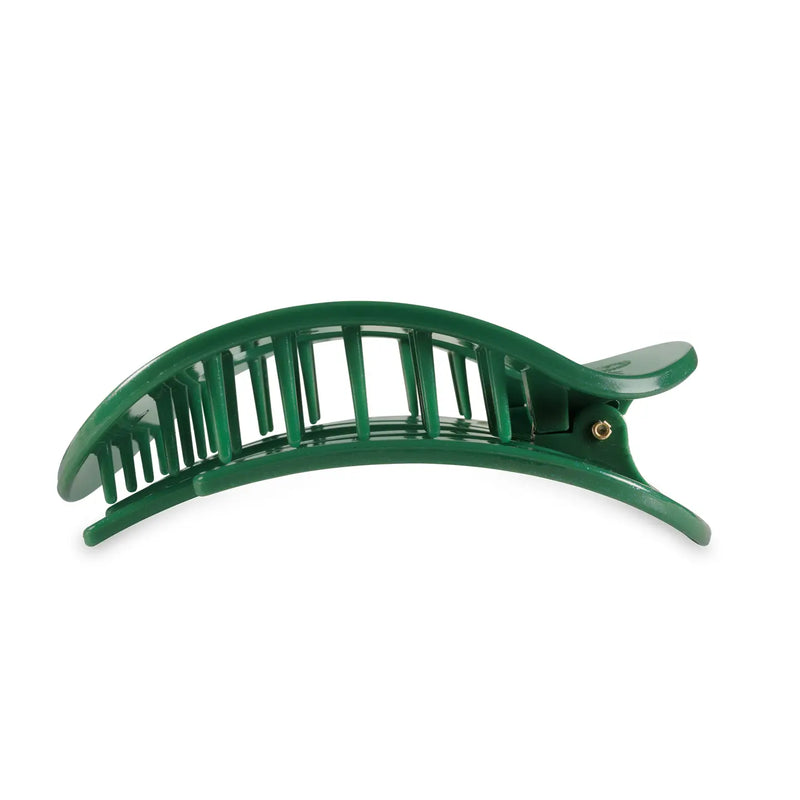 TELETIES - Mistletoe Green Flat Round Hair Clip - Assorted Sizes