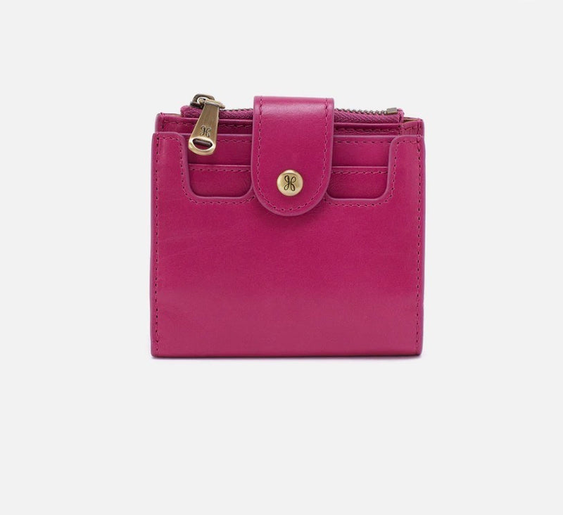 HOBO Dunn Mini Wallet - Polished Leather - Cactus Flower