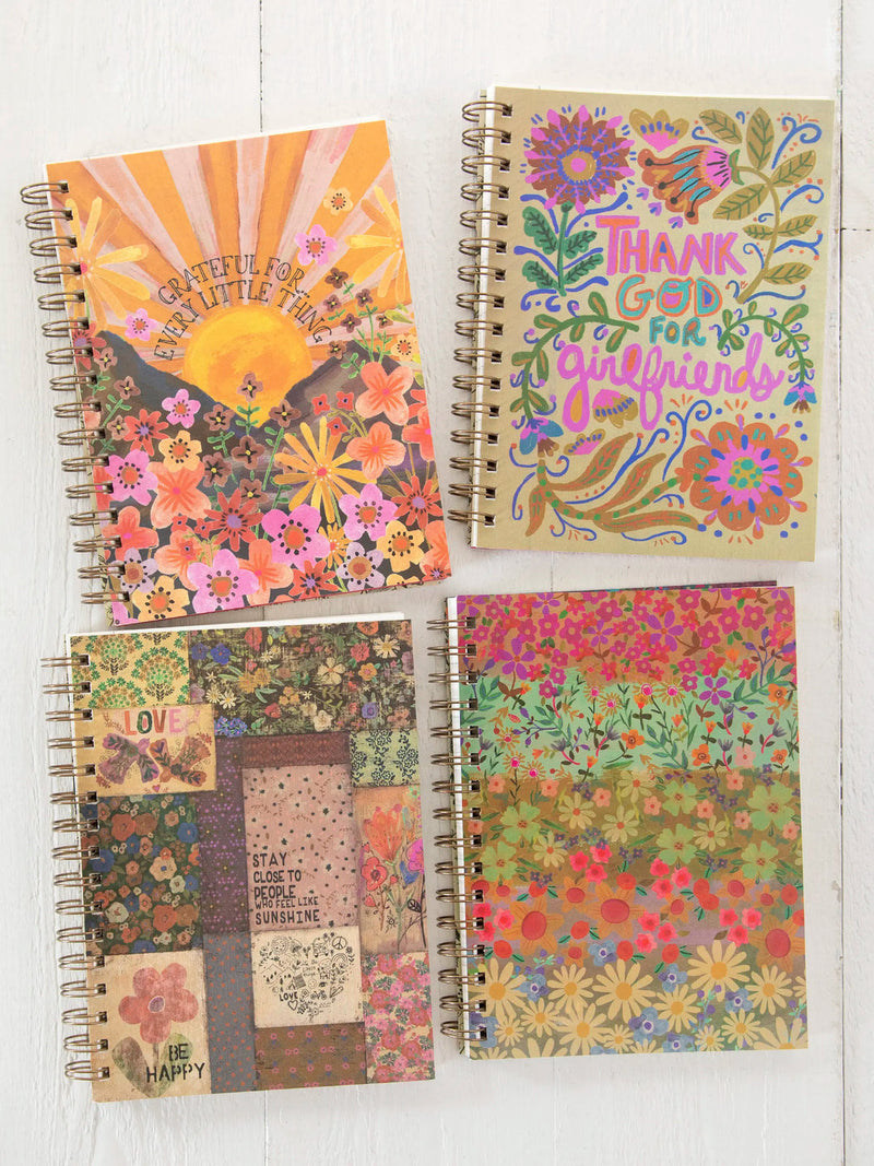Natural Life® Spiral Notebook - Wildflower Border