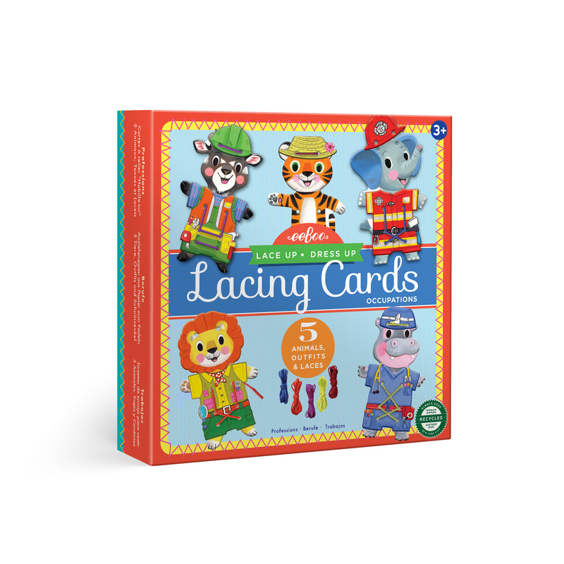 Eeboo Occupations Dress Up Lacing Cards