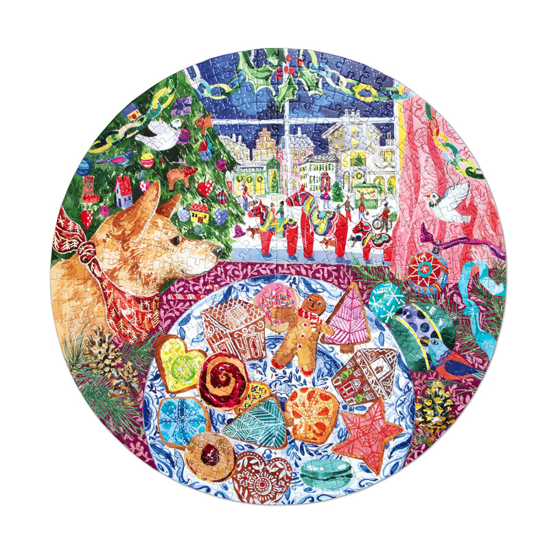 eeBoo - Christmas Cookies 500 Piece Round Puzzle
