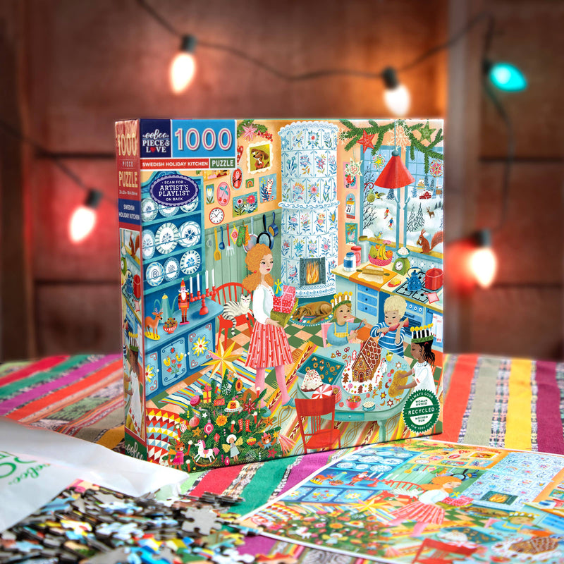 eeBoo - Swedish Holiday Kitchen 1000 Piece Puzzle