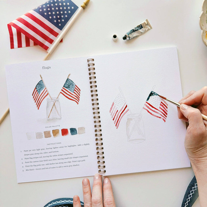 emily lex studio - Americana watercolor workbook