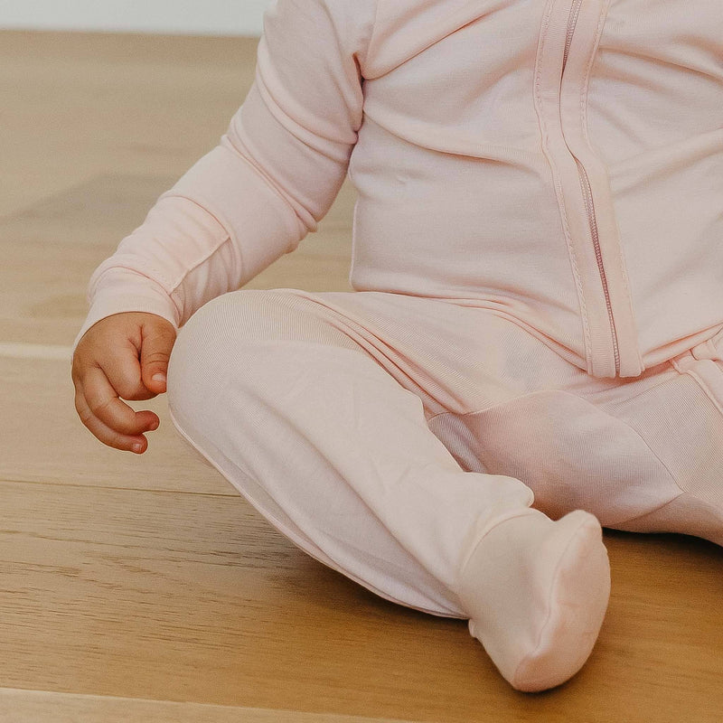 Copper Pearl - Zip-Up Footie Pajama - Blush
