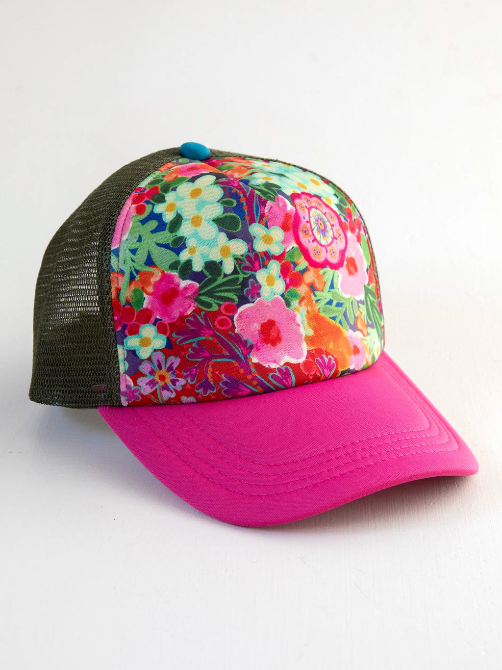 Natural Life Adjustable Trucker Hat - Pink Painted Garden