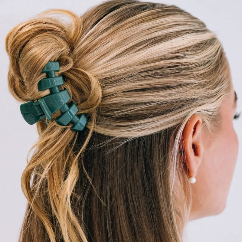 TELETIES - Classic Mistletoe Green Hair Clip - Assorted Sizes