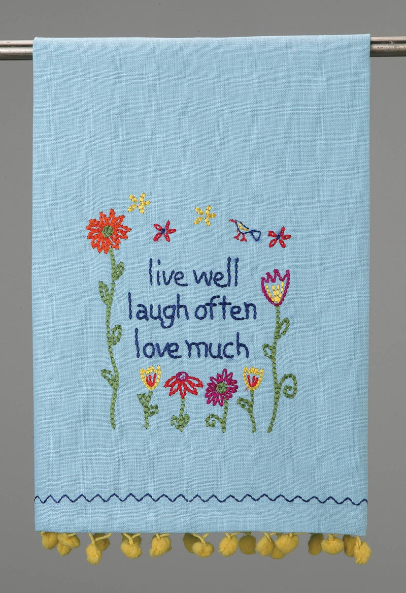 Peking Handicraft - Live Well Pom Pom Kitchen Towel