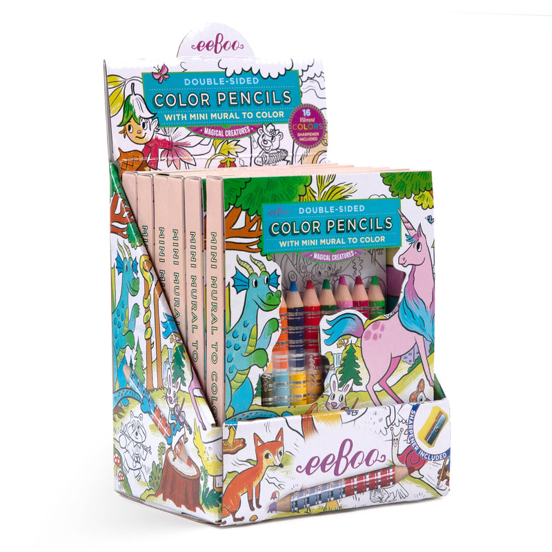 eeBoo - Magical Creatures Biggie Pencils with Mini Mural Bundle