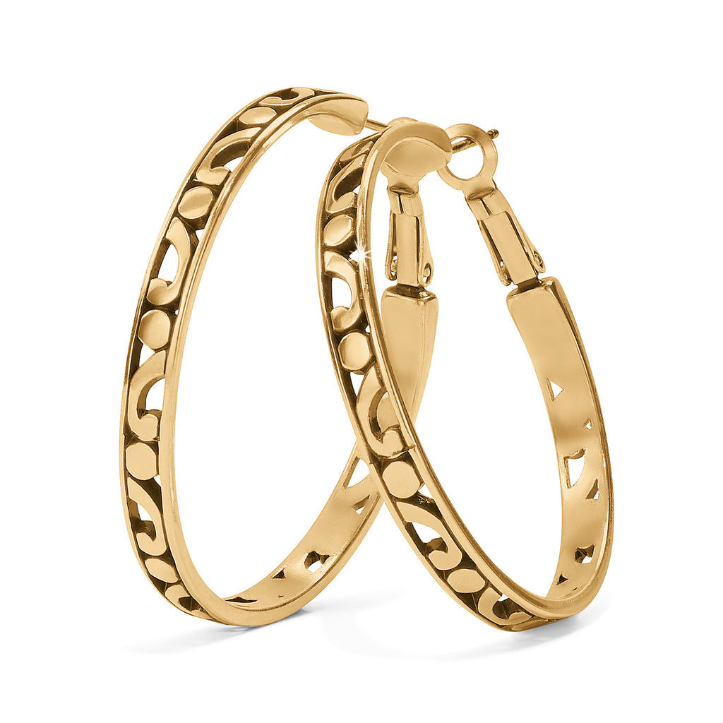 Brighton Contempo Large Hoop Earrings - Gold