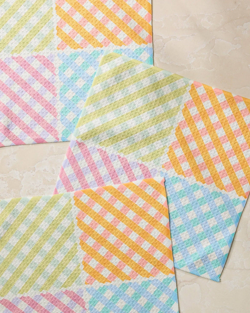 Geometry - Patio Check Dishcloth Set