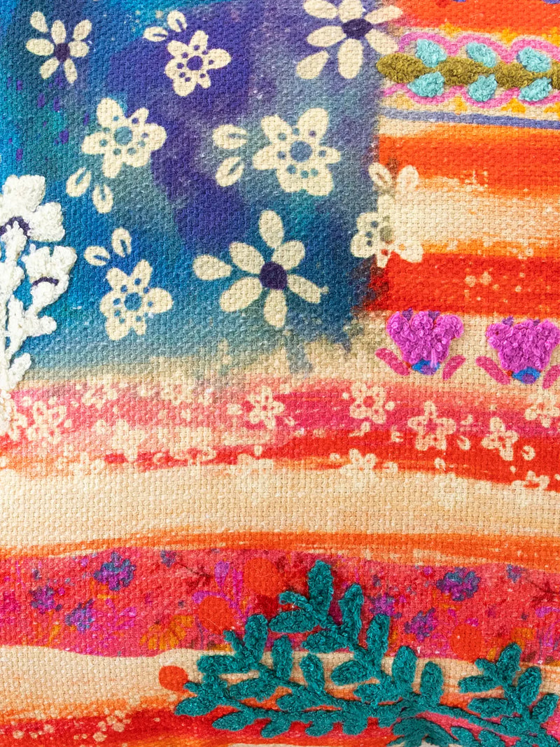 Natural Life® Boho Cotton Tassel Pillow - American Flag