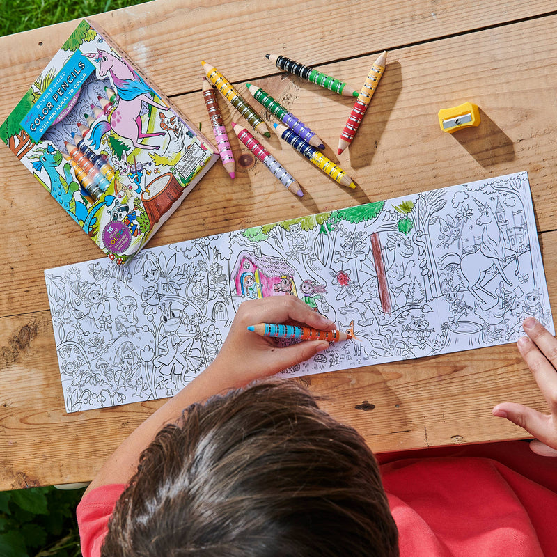 eeBoo - Magical Creatures Biggie Pencils with Mini Mural Bundle