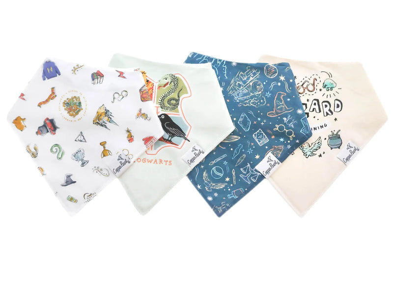 Copper Pearl Baby Bandana Bibs - Set of 4 (Assorted prints)