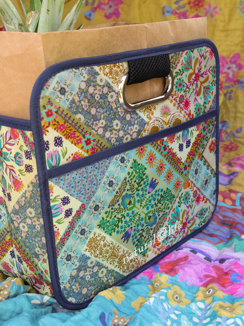 Natural Life Car Trunk Organizer - Mandala Folk Patchwork