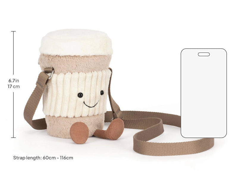 Jellycat Amuseables Perkle Coffee Shoulder Bag