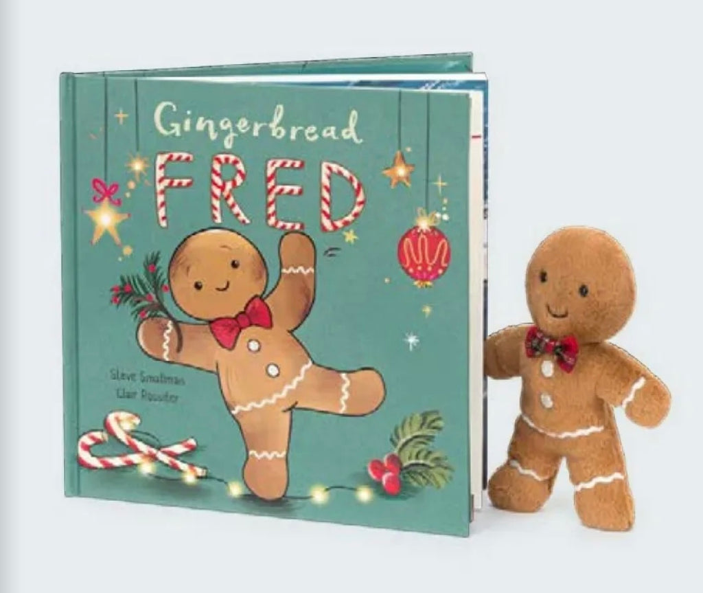 Jellycat Gingerbread Fred Book & Jolly Gingerbread Fred Original Plush