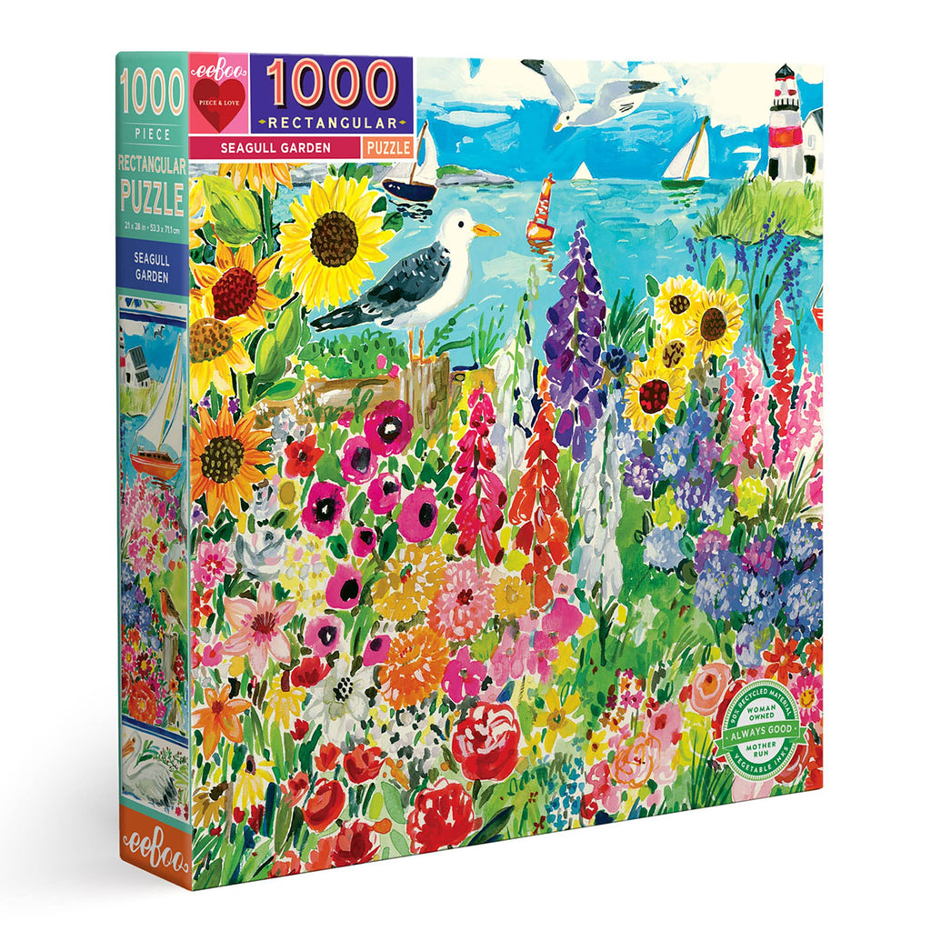 eeBoo - Seagull Garden 1000 Piece Rectangular Puzzle