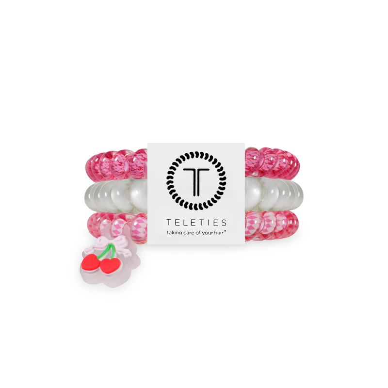 TELETIES - Spiral Hair Coils | Small | Cherry Bomb