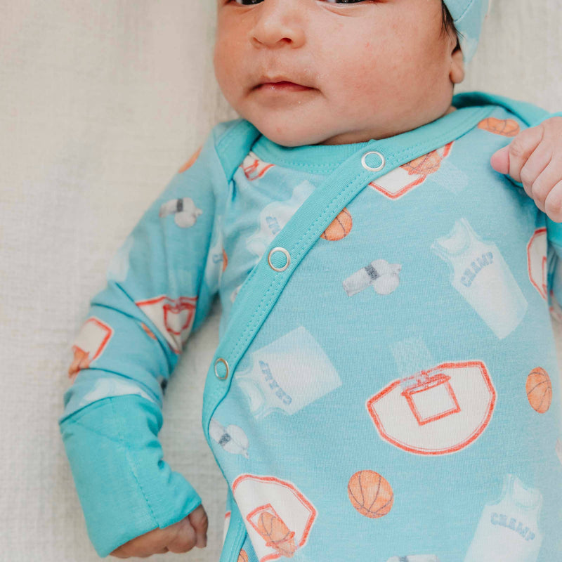 Copper Pearl - Newborn Knotted Gown - Slam Dunk