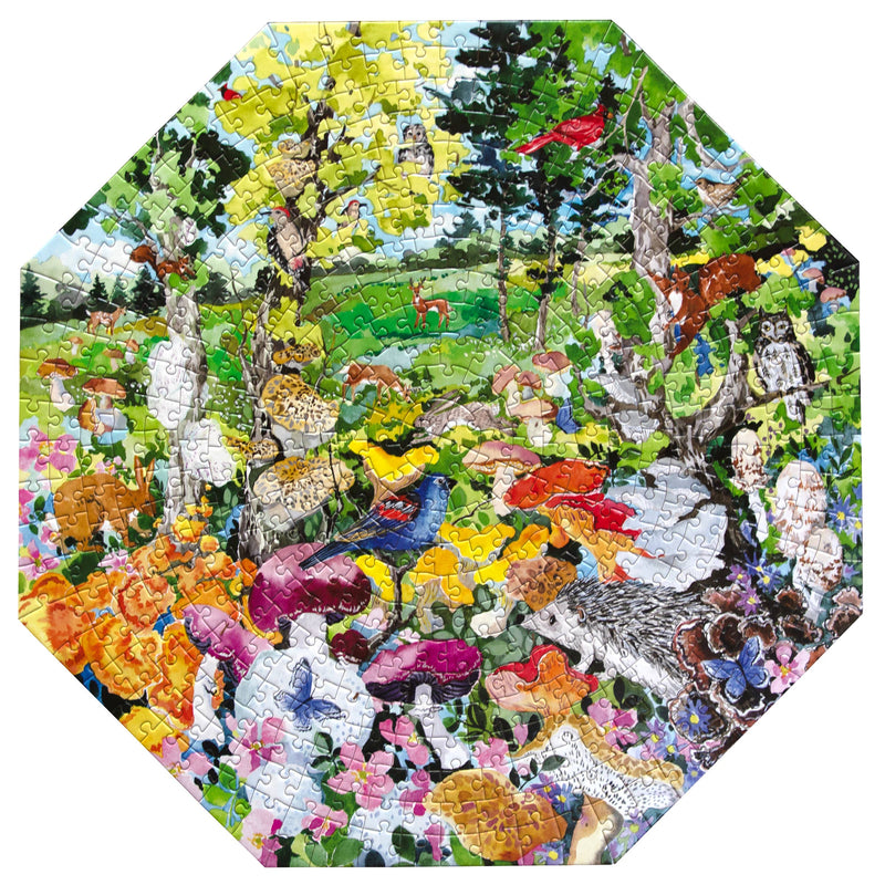eeBoo - Edible Mushrooms 500 Piece Octagonal Puzzle