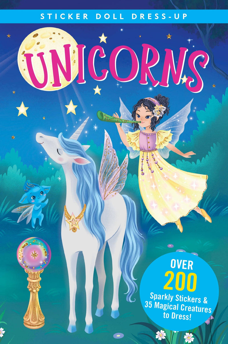 Peter Pauper Press - Unicorns Sticker Doll Dress-Up Book